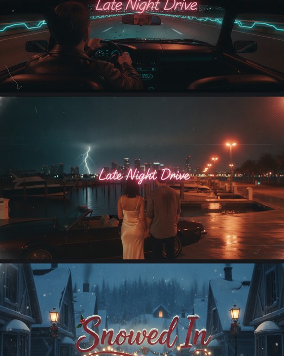 Three FM Daydream covers: Late Night Drive and Snowed In playlists
